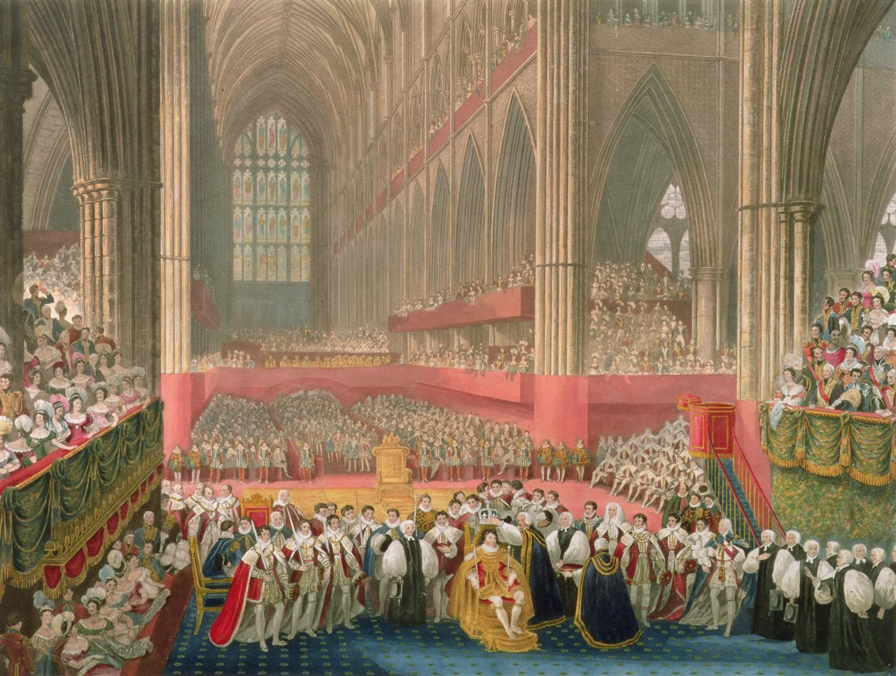 Kröningen av George IV i Westminster Abbey 1824 av Frederick Christian Lewis