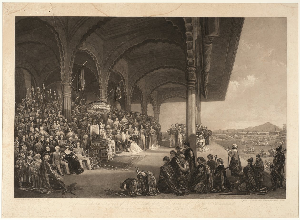 Dussorah Durbar av Hans Höghet Maharaja av Mysore av Frederick Christian Lewis