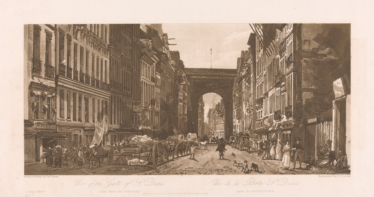 Vy över porten till St. Denis av Frederick Christian Lewis the Elder