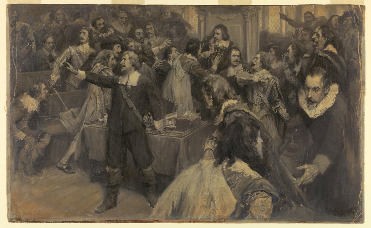 Scen i parlamentets hus, 2 mars 1629 av Frederick Coffay Yohn