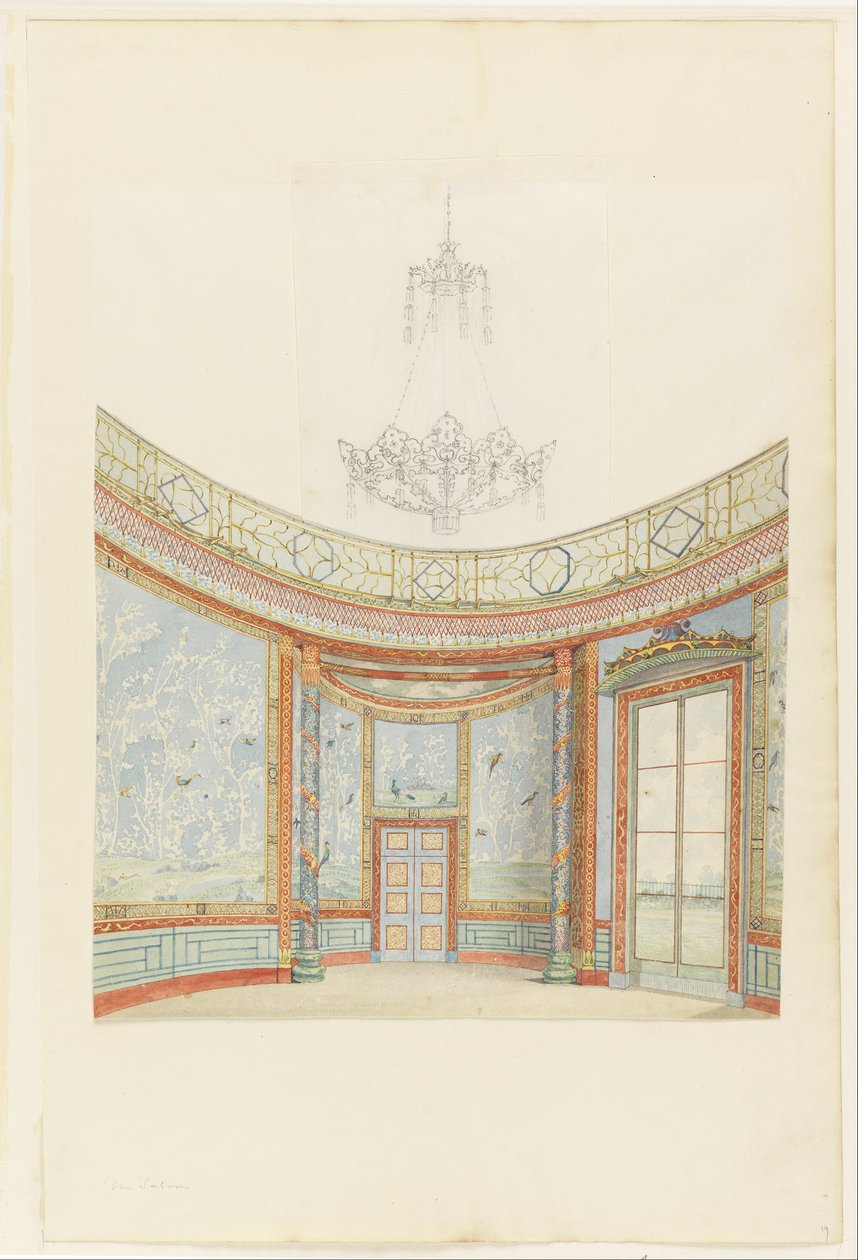 Förslag till utsmyckning av salongen, Royal Pavillion, Brighton av Frederick Crace