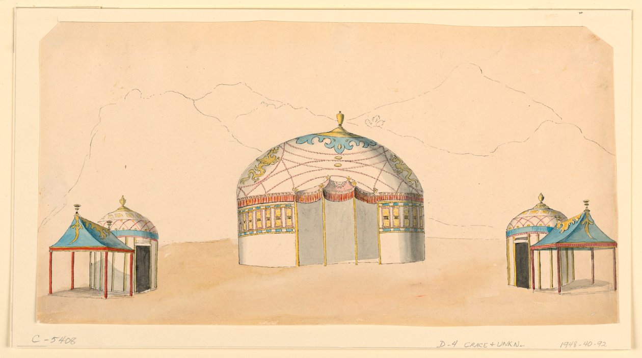 Design för paviljonger av Frederick Crace