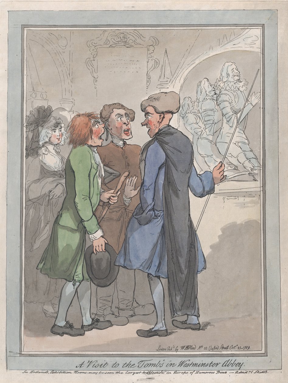 Ett besök i gravarna i Westminster Abbey, 23 oktober 1789. av Frederick George Byron