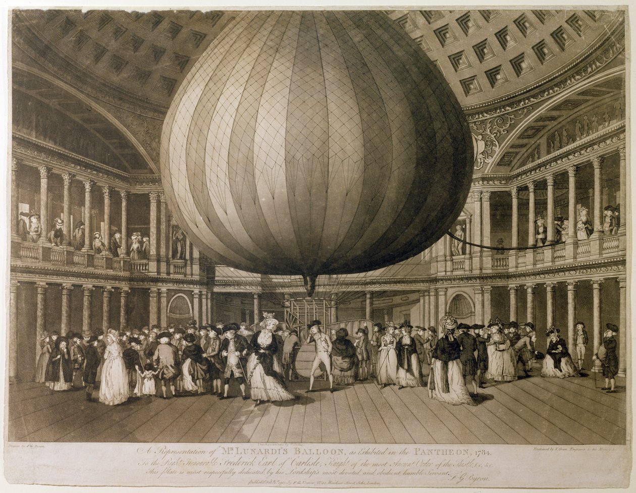 Interiörvy av Pantheon, Oxford Street, London, 1785 (akvatint) av Frederick George Byron