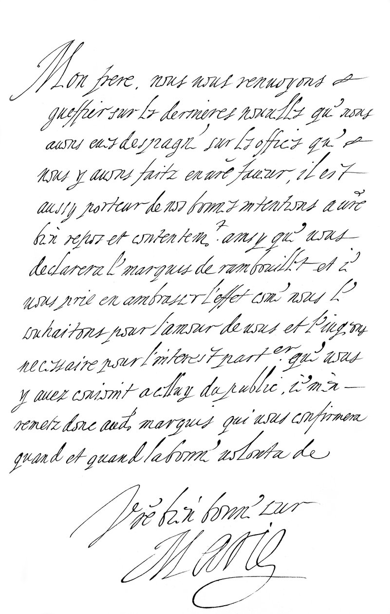 Brev av Marie de Medici till hertigen av Savojen, sent 1500 - tidigt 1600-tal 1865. av Frederick George Netherclift