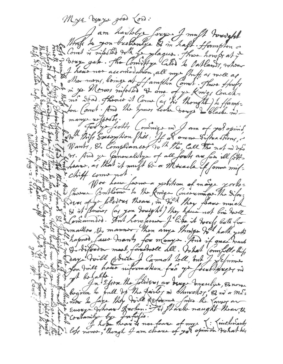 Brev av William Laud, ärkebiskop av Canterbury, 1640 1865. av Frederick George Netherclift