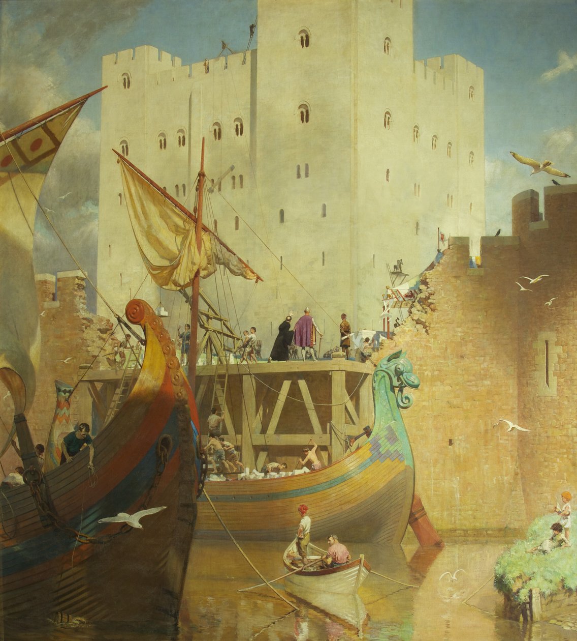 Byggnaden av Great Keep of Bristol Castle av Frederick George Swaish