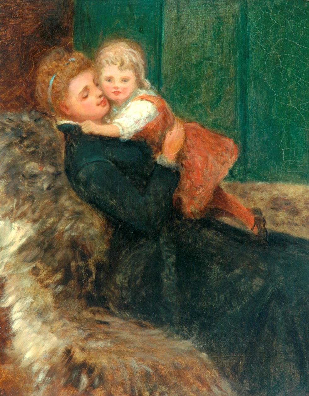 Maternal Affection (olja på duk) av Frederick Goodall