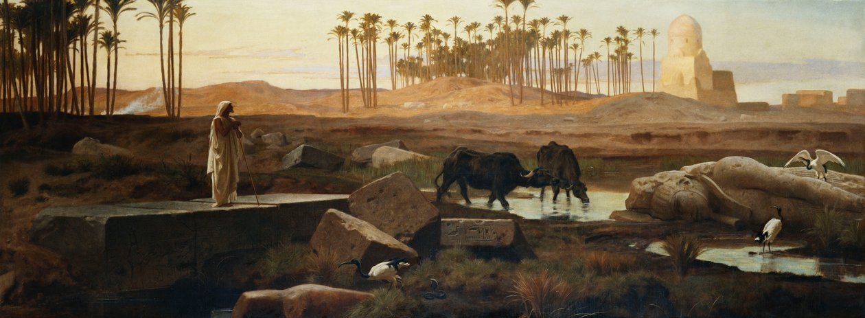 Memphis, vid Nilen, 1882 av Frederick Goodall
