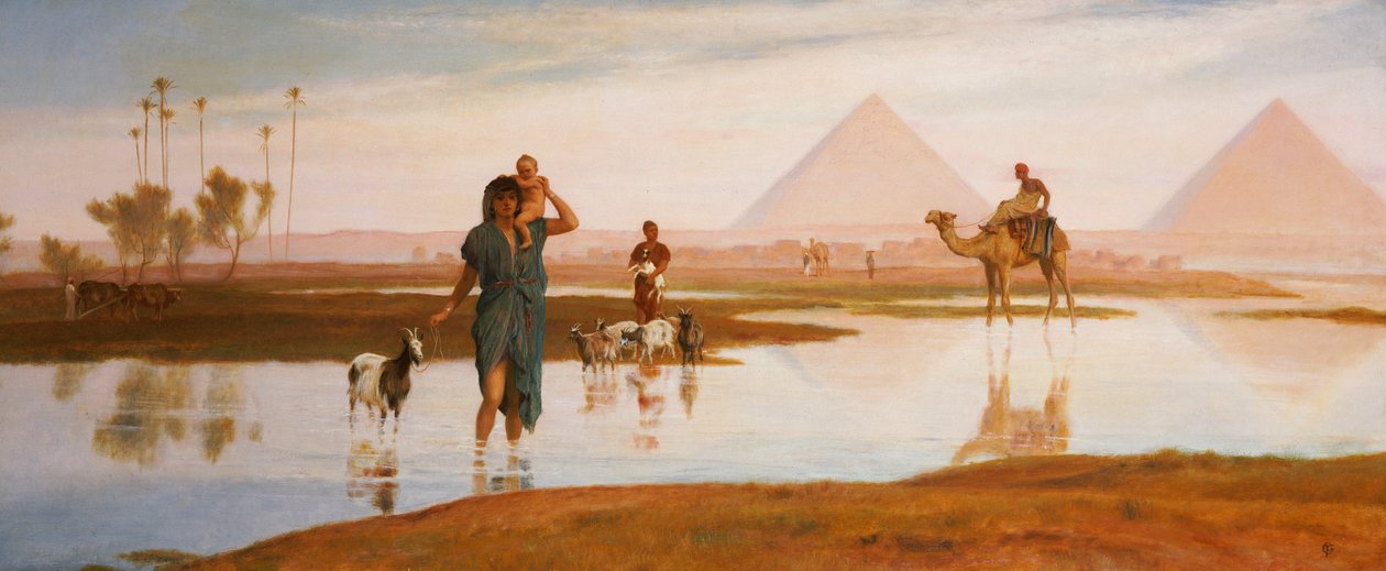 Översvämning av Nilen, med pyramiderna av Frederick Goodall