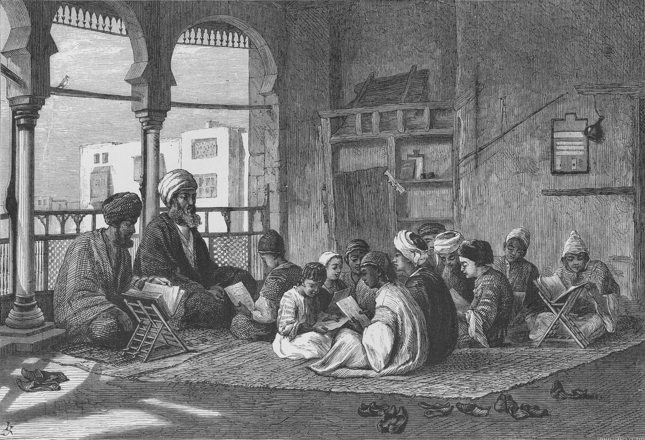 Sultan Hassans skola, graverad av Butterworth und Heath av Frederick Goodall