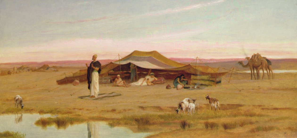 Shejkens aftonbön (olja på duk) av Frederick Goodall