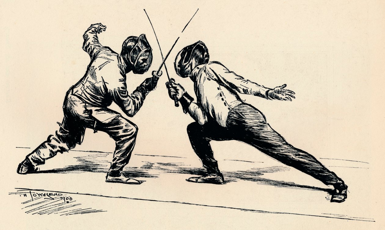 Fäktare, 1900 av Frederick Henry Townsend