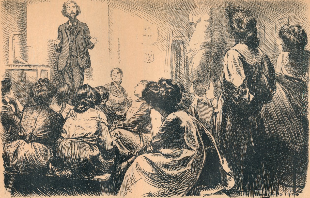 Våra kvällskonstkurser har börjat, 1905 av Frederick Henry Townsend
