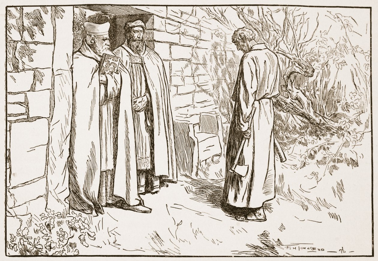 Owini vid klostret, illustration från 