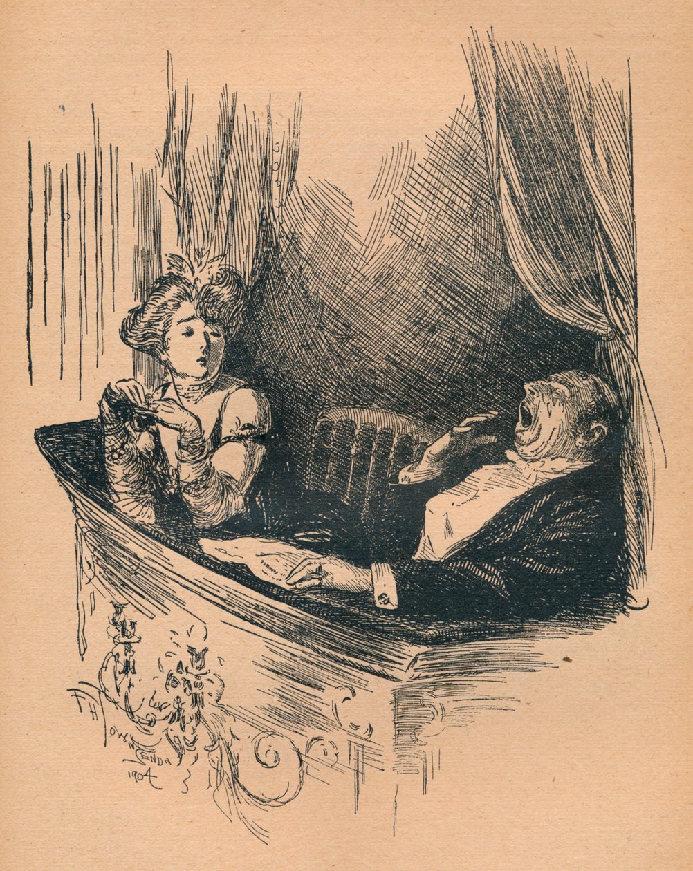 True Appreciation, hört på teatern, 1904 av Frederick Henry Townsend