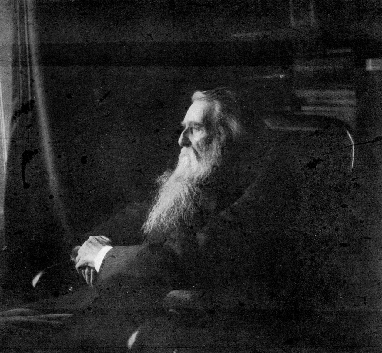 John Ruskin, brittisk konstnär, författare, kritiker och samhällstänkare, 1900. av Frederick Hollyer
