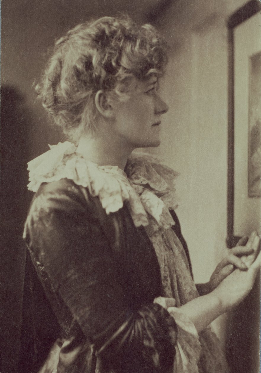 Porträttfotografi av Ellen Terry (1847-1928) av Frederick Hollyer (1837-1933) (sepiafoto) av Frederick Hollyer