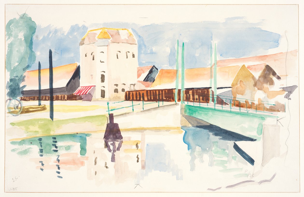 Bro & byggnader av Frederick James Porter