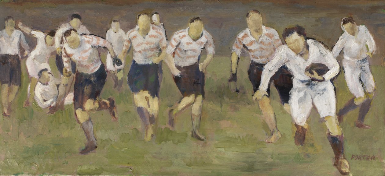 The Break-Away, ca 1929 (olja på duk) av Frederick James Porter