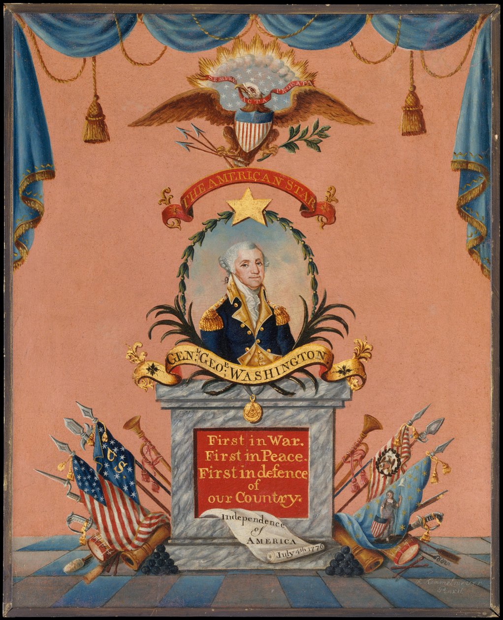 Den amerikanska stjärnan George Washington, ca. 1803. av Frederick Kemmelmeyer