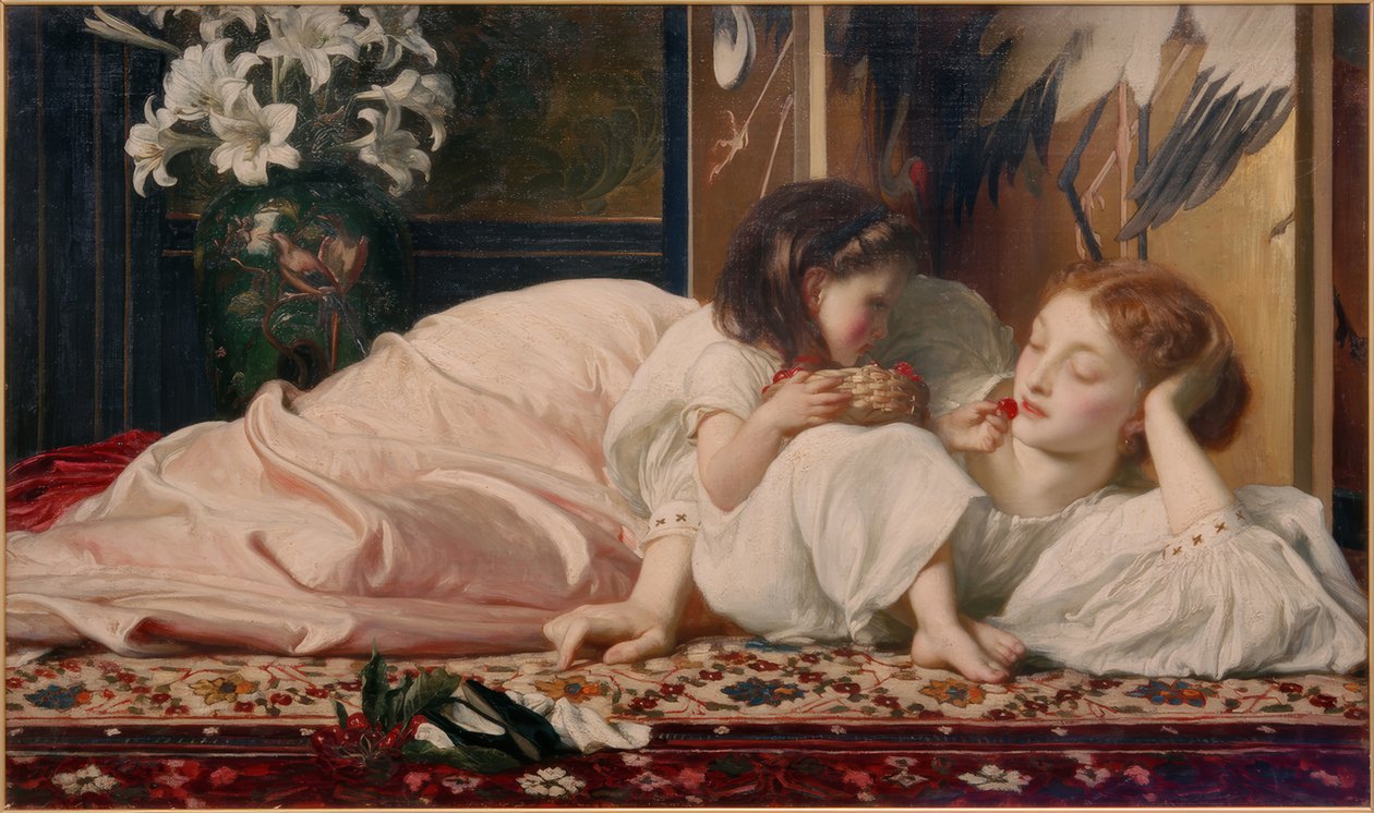 Mamma med barn (körsbär) av Frederick Lord Leighton