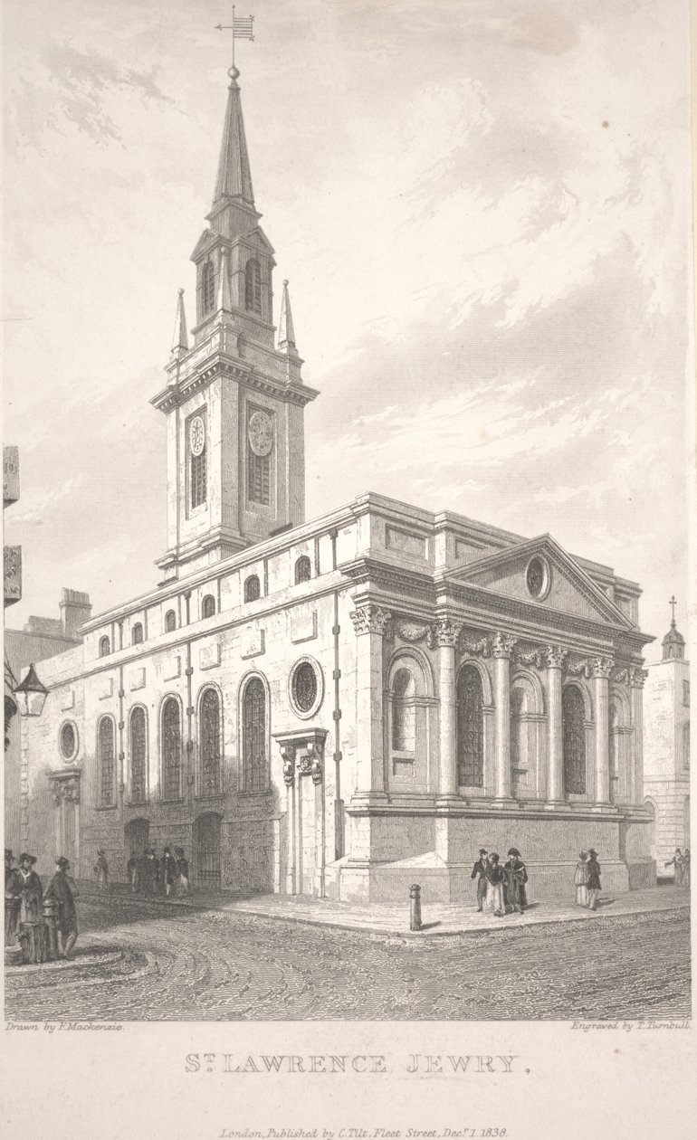 St Lawrence Jewry, gravyr av T. Turnbull av Frederick Mackenzie