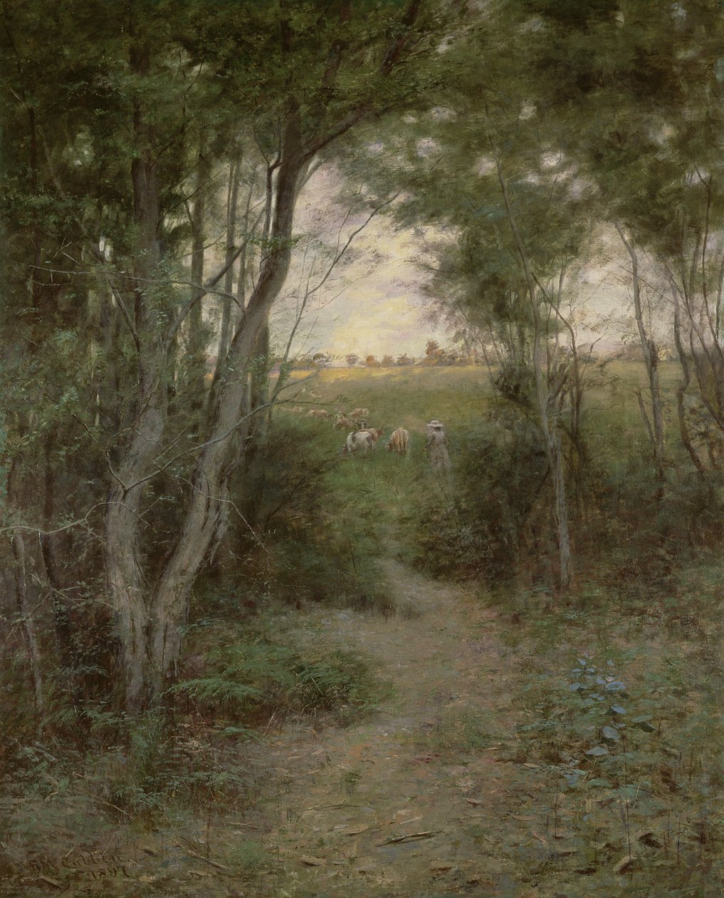 The Bush nära Heidelberg, Melbourne, 1898 av Frederick McCubbin