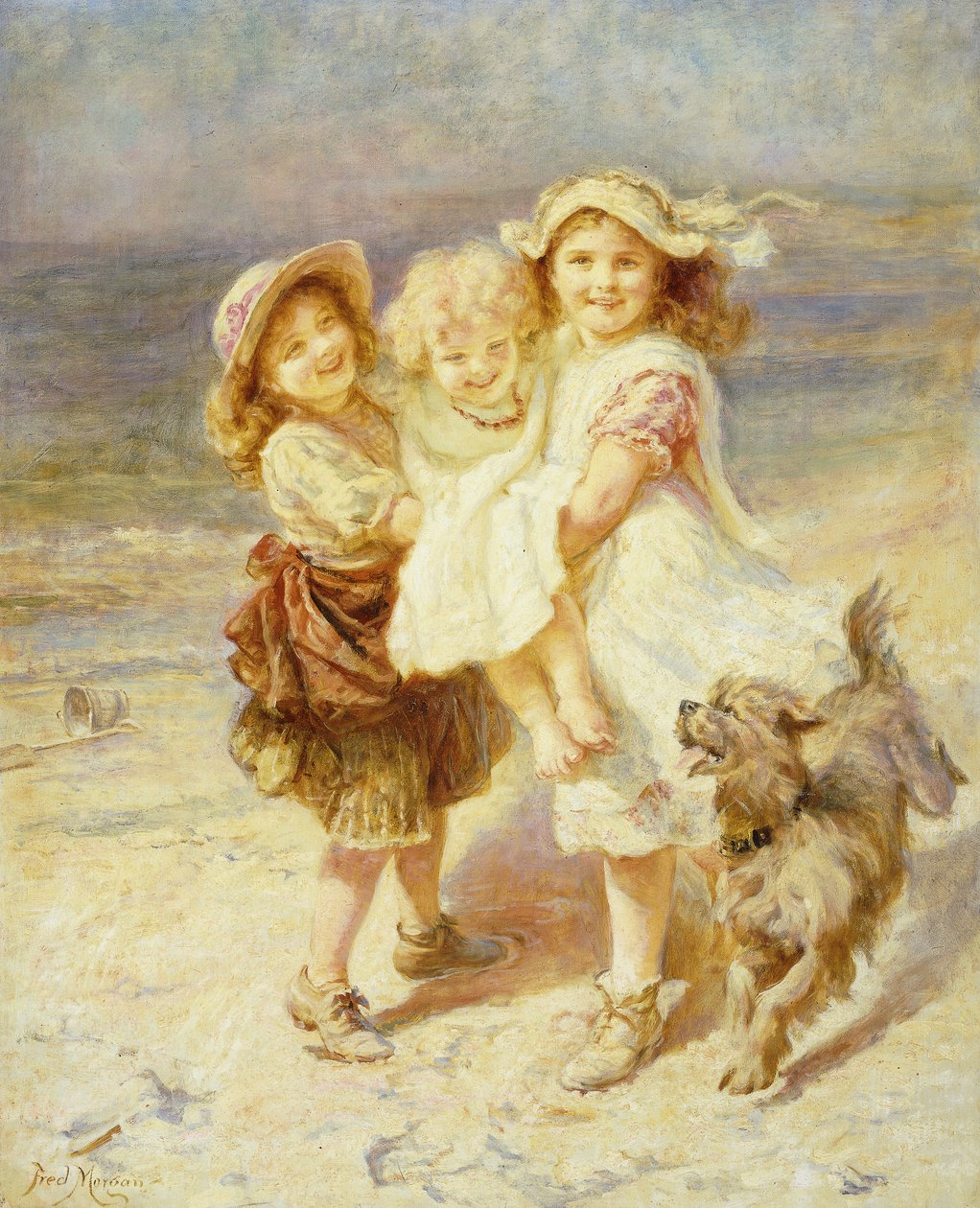 En dag på stranden, av Frederick Morgan