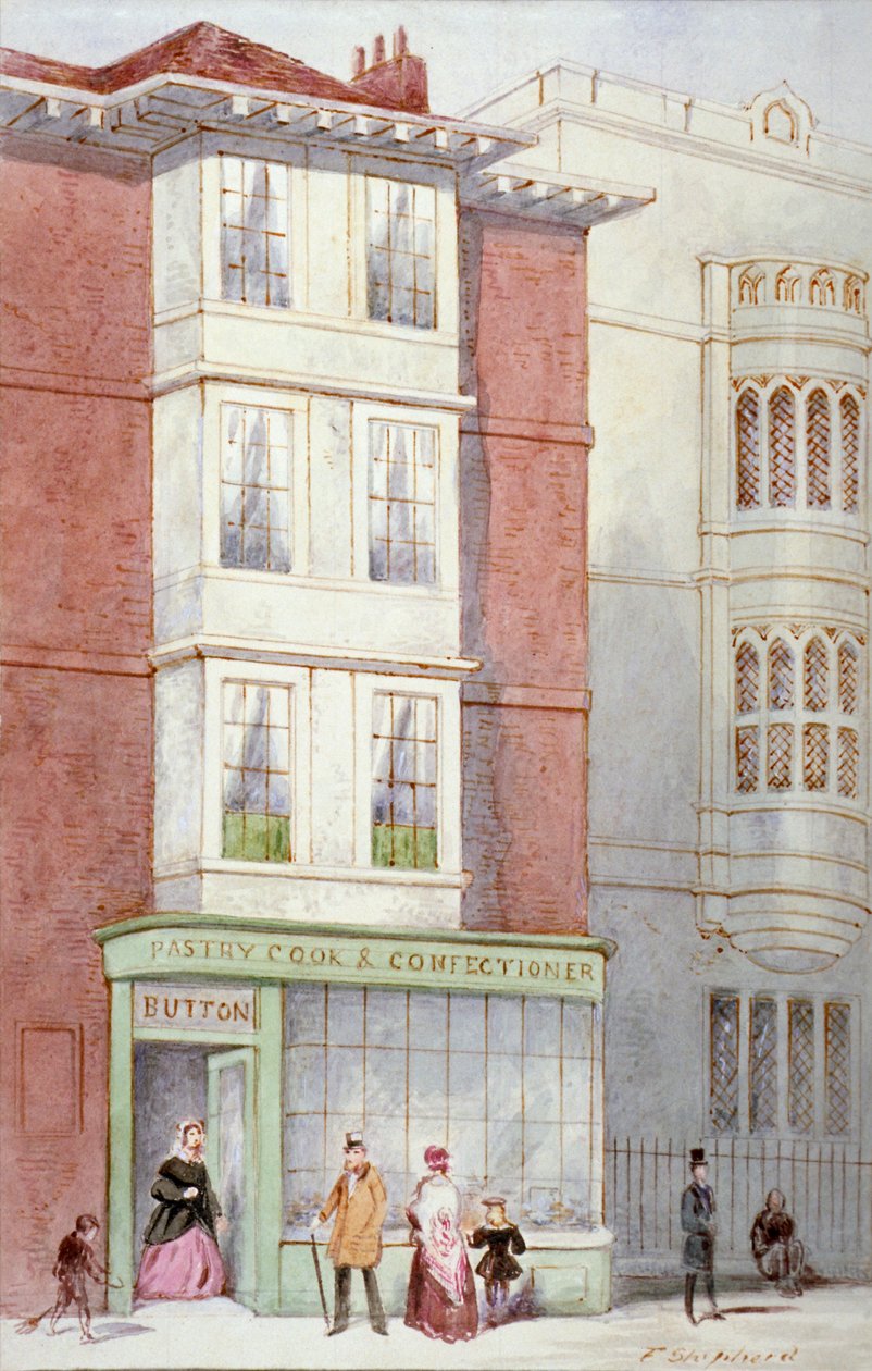 Buttons konditori och konditori, 187 Fleet Street, City of London, 1887 av Frederick Napoleon Shepherd