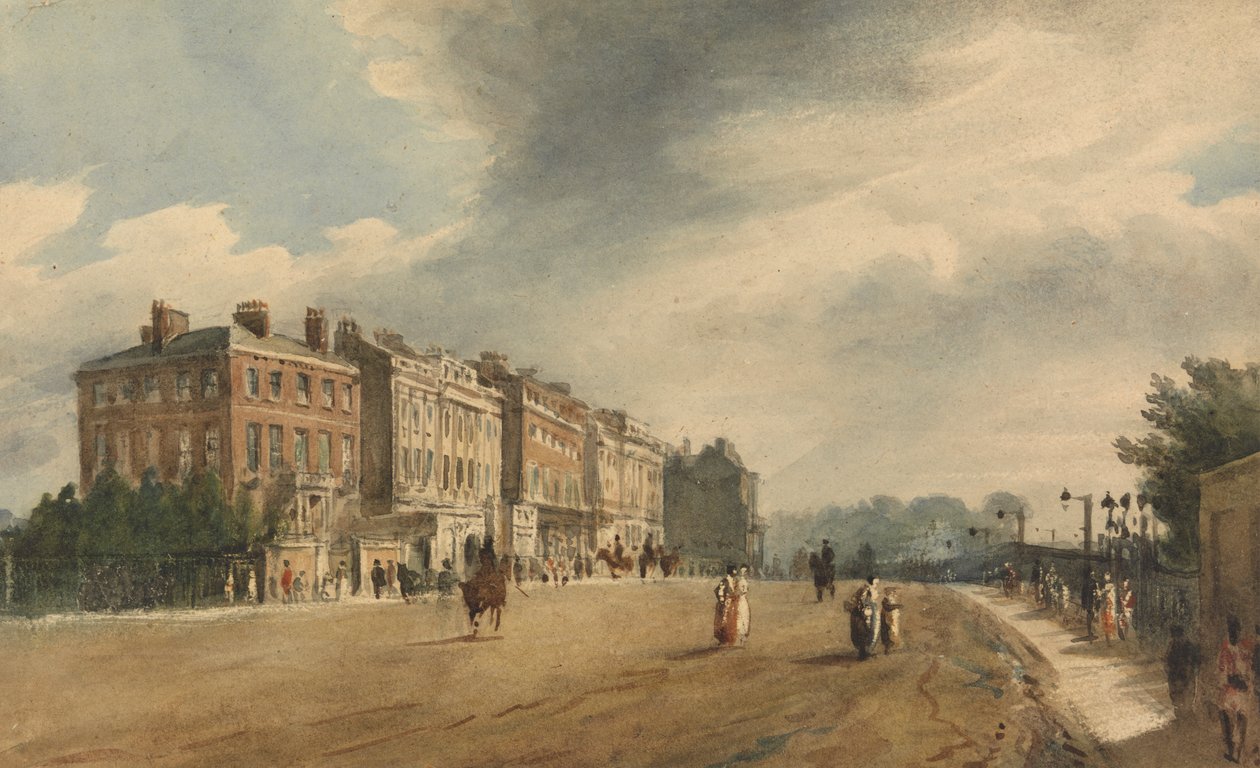 Apsley House och Piccadilly ... från Hyde Park Corner av Frederick Nash