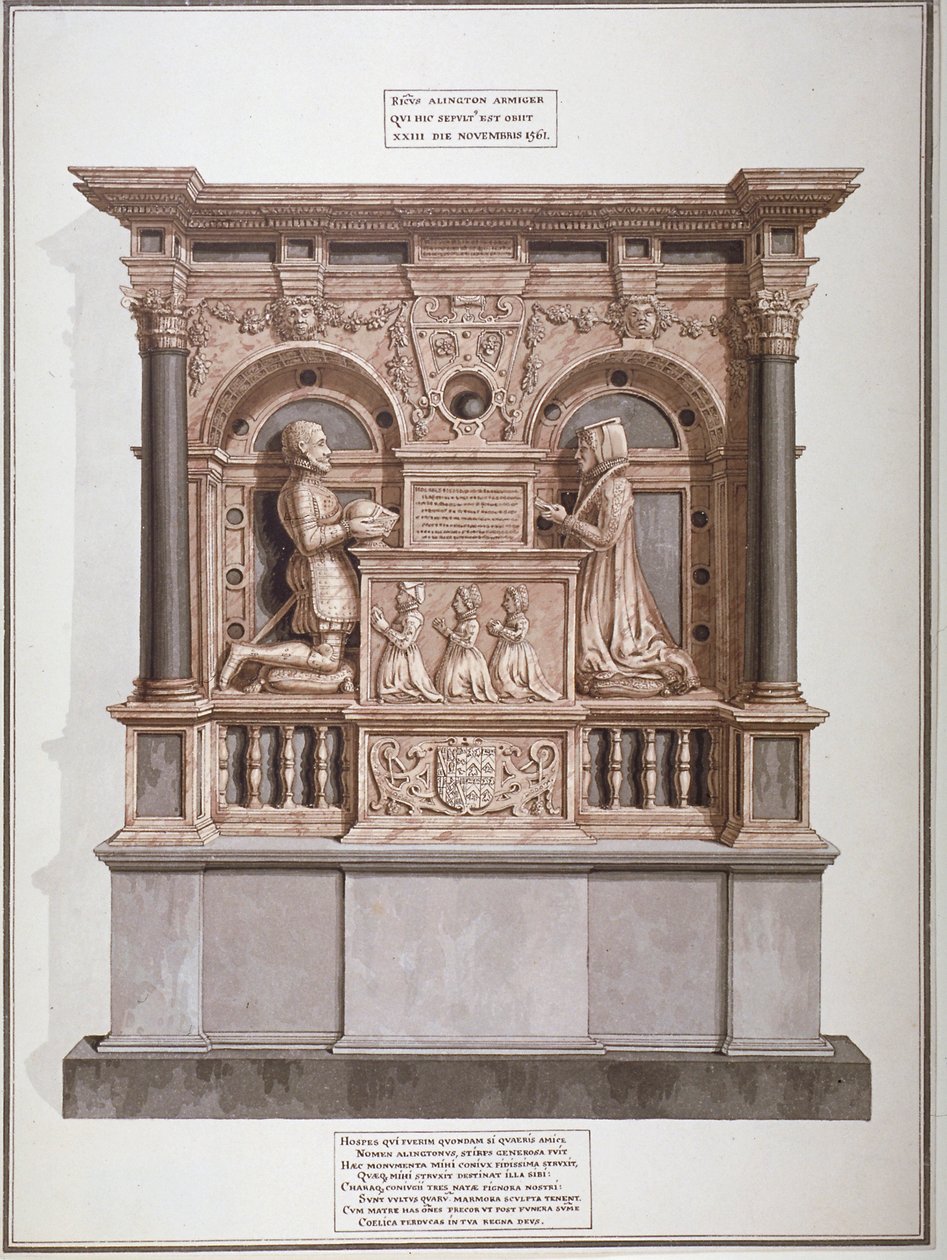 Monument till Richard Allington i Rolls Chapel, Chancery Lane, City of London, 1800 av Frederick Nash