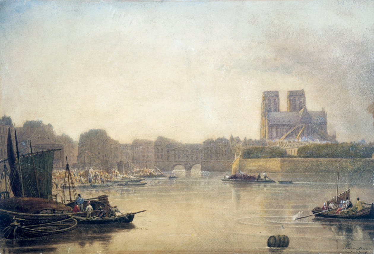 Notre Dame, Paris, 1800-talet av Frederick Nash