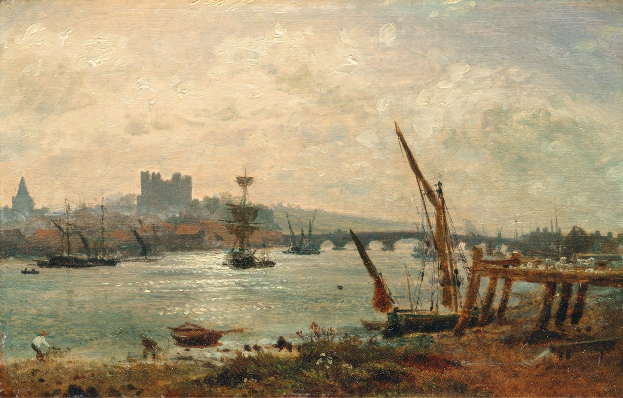 Katedralen och slottet i Rochester av Frederick Nash