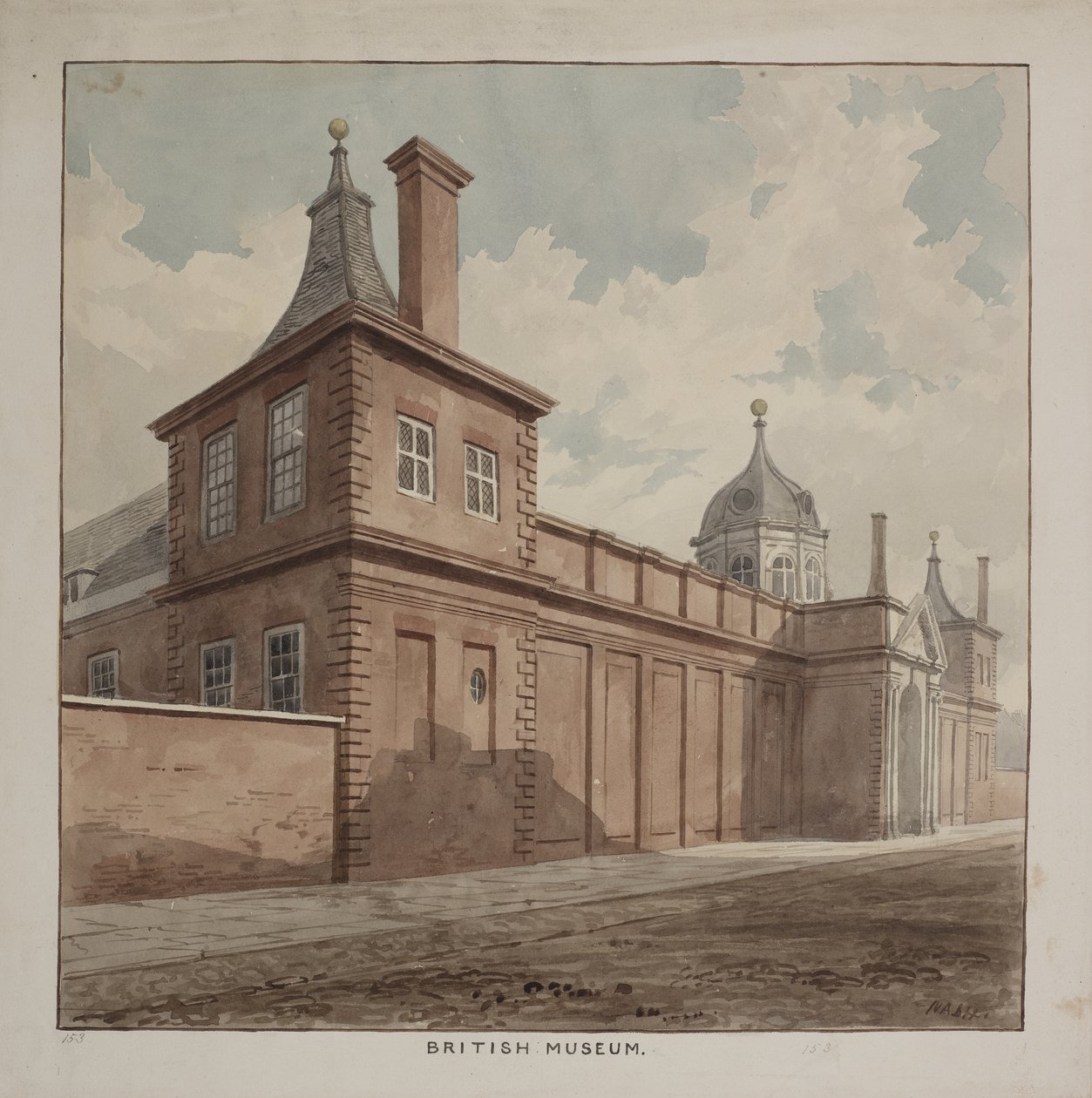 Utsikt över British Museum, Holborn, ca 1807 av Frederick Nash