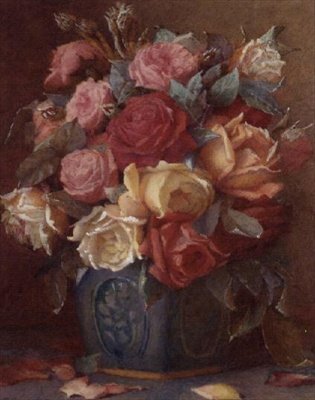 Rosor i en vas av Frederick R. Spencer
