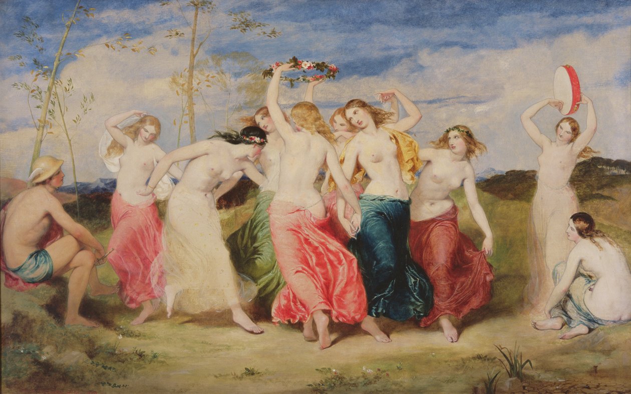 Merkurius instruerar nymferna i dans av Frederick Richard Pickersgill