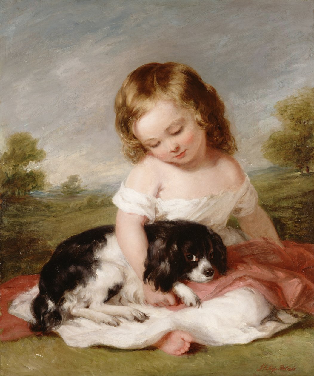 Porträtt av Sir Henry M. Meysey-Thompson (1845-1929) 1:a baron Knaresborough som pojke, 1860 av Frederick Richard Say