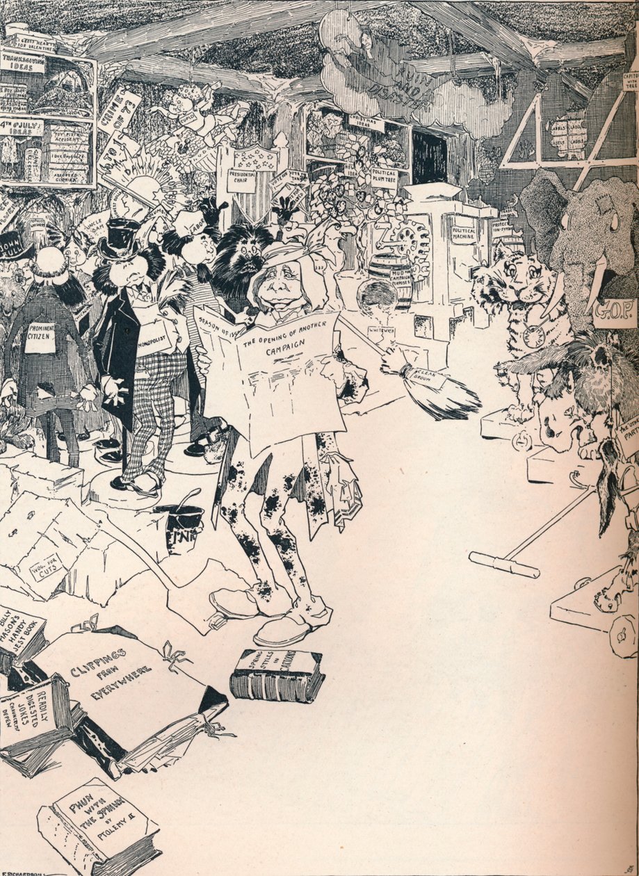 Fastighetsrummet för en smart serietecknare, c1890 av Frederick Richardson