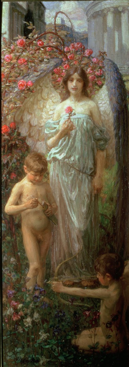 The Spirit Is (olja på panel) av Frederick Stead