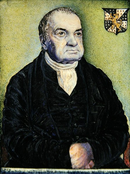 Porträtt av William Williams, ca 1828 (akvarell på elfenben) (par till 367110) av Frederick Tatham