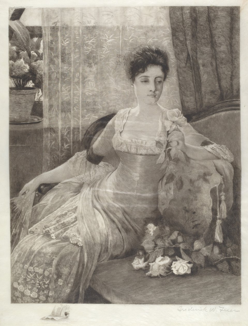 Untitled (Girl on a Couch) av Frederick W. Freer
