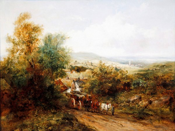 Landskap (olja på duk) av Frederick Waters Watts