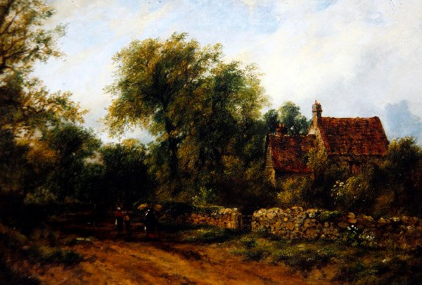 Landskap med figurer, ca 1840 (olja på duk) av Frederick Waters Watts