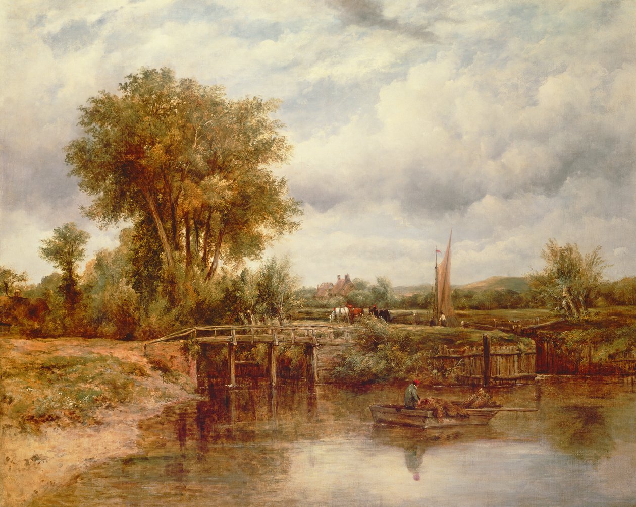 Slussen i Dedham av Frederick Waters Watts