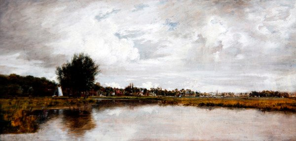 The River Yare vid Thorpe, nära Norwich, ca 1820-21 (olja på duk) av Frederick Waters Watts