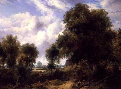 Skogbevuxen landskap av Frederick Waters Watts