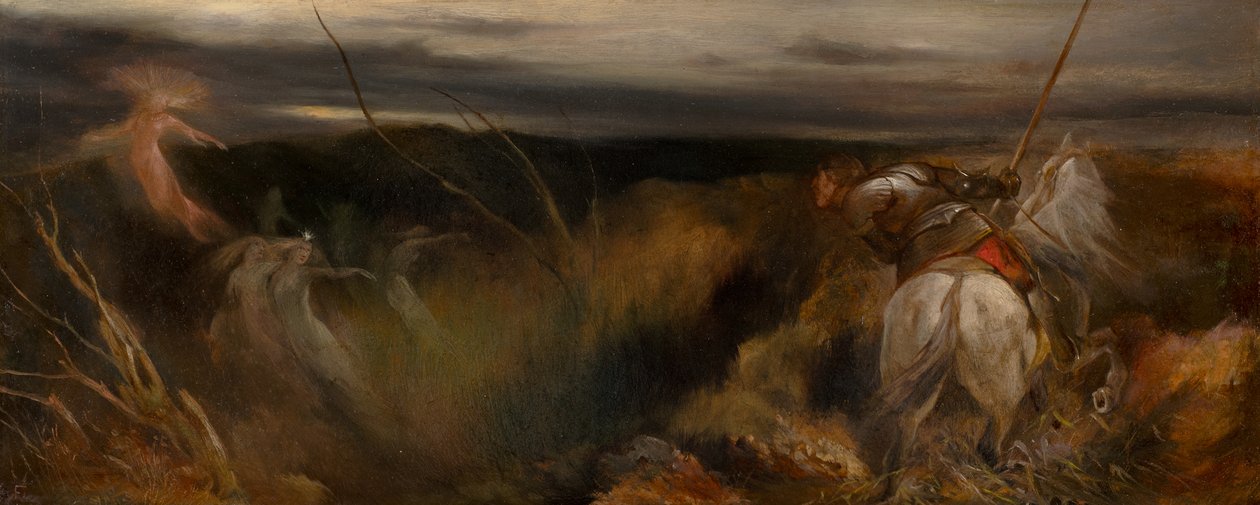 The Haunted Glen, the Intruder (olja på pannå) av Frederick Weekes