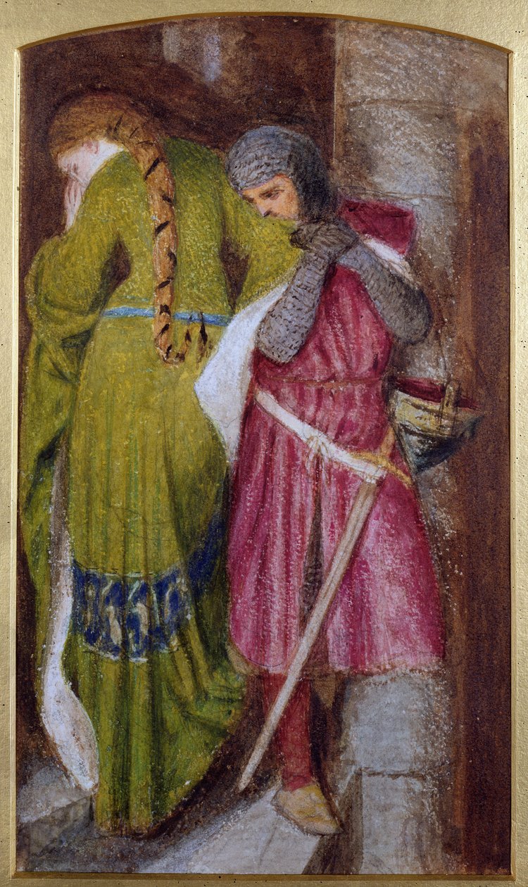 Möte på torntrappan, Helellil und Hildebrand, 1864 av Frederick William Burton