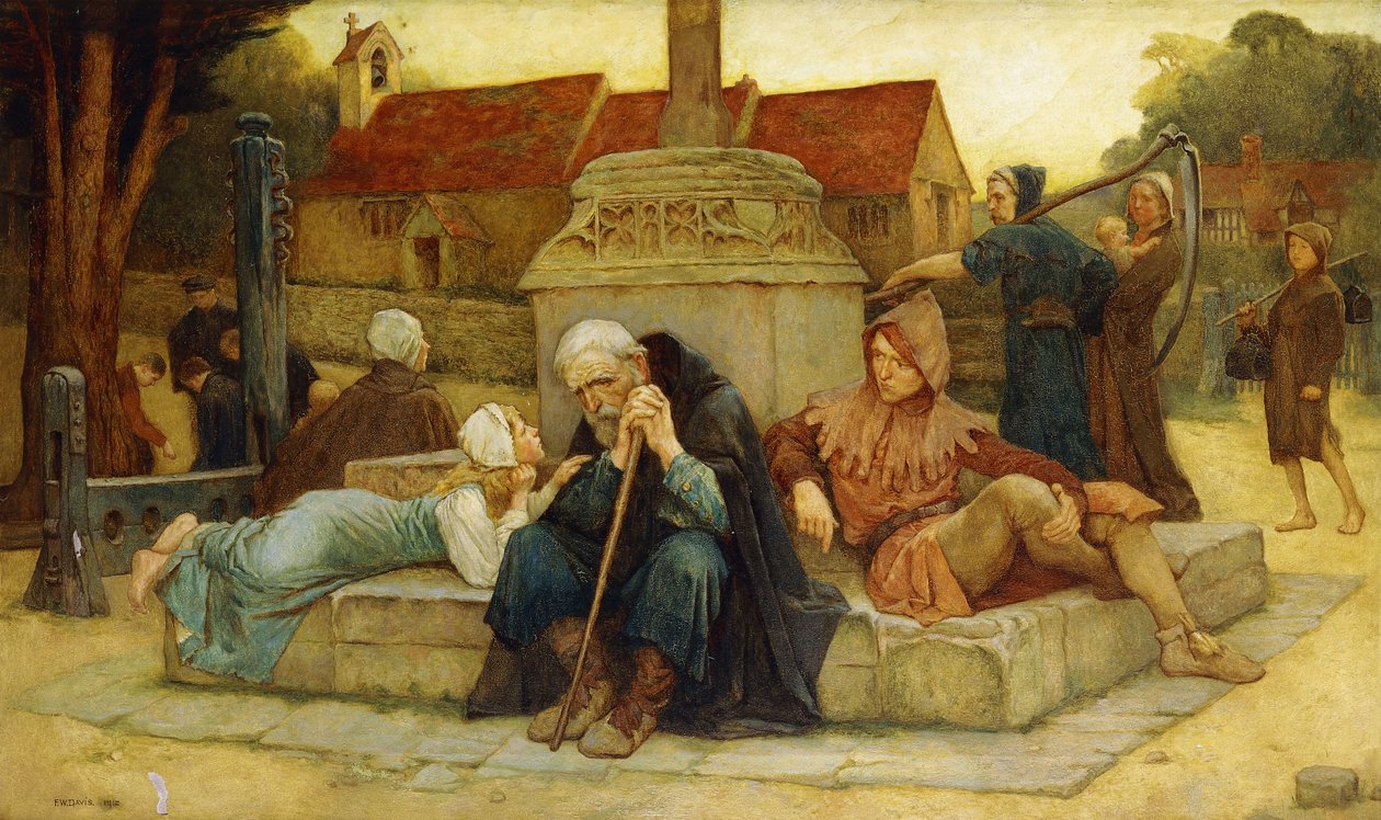Utegångsförbudet tullar på avskedsdagen, 1912 av Frederick William Davis